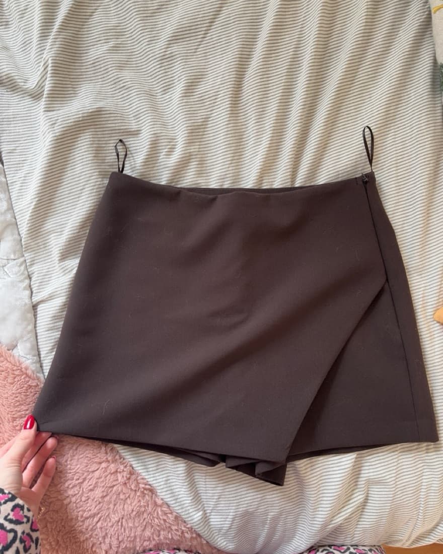 Dark Brown Mini Skort - Image 2