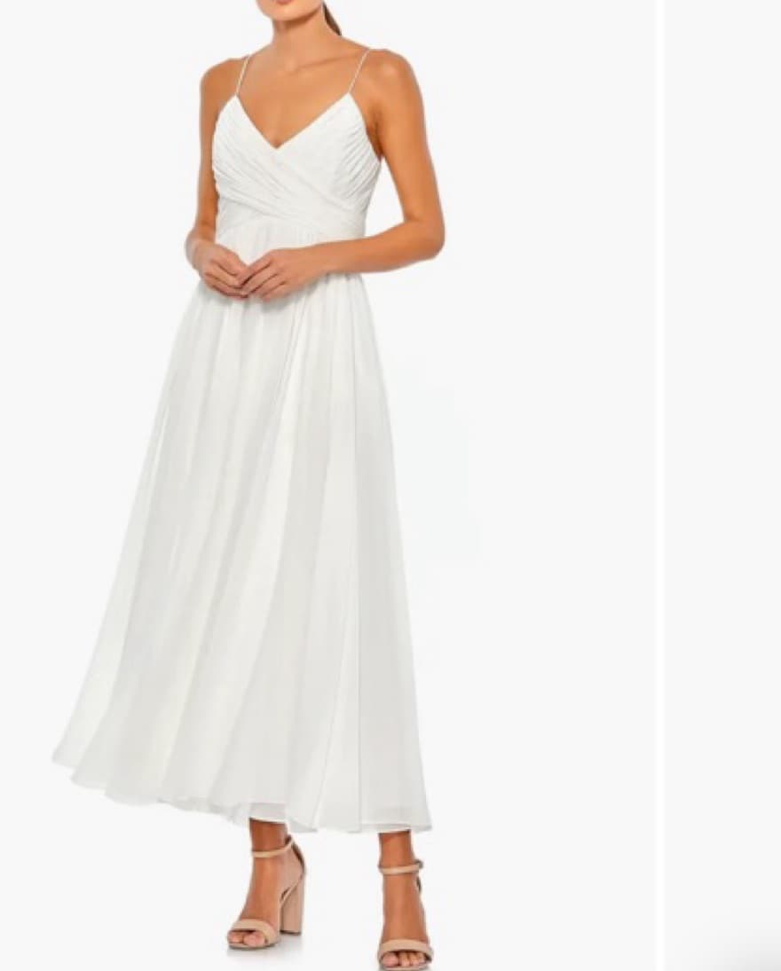 MAC DUGGAL White Midi Dress - Image 1