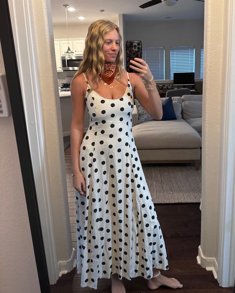 Polka Dot Maxi Dress - Image 1
