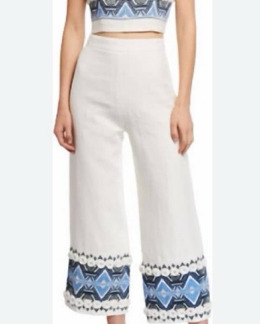 Alexis Cropped Embroidered Pants - Image 2