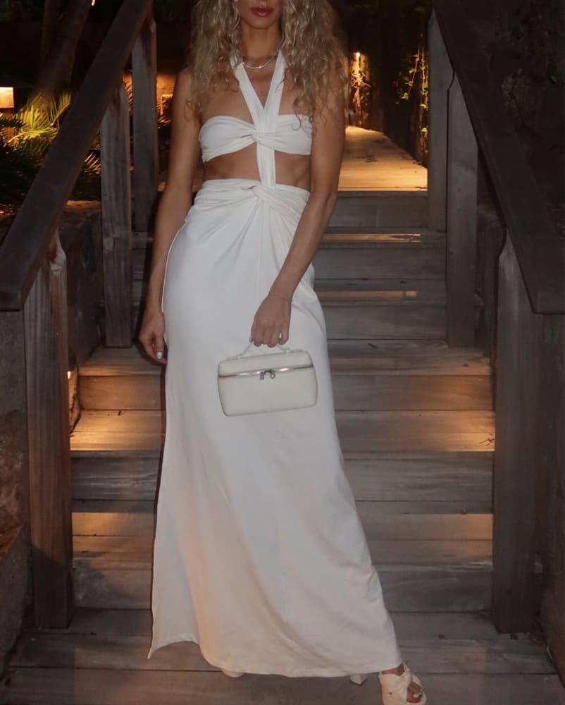 SID NEIGUM Bandeau Knot Knit Dress - Image 3