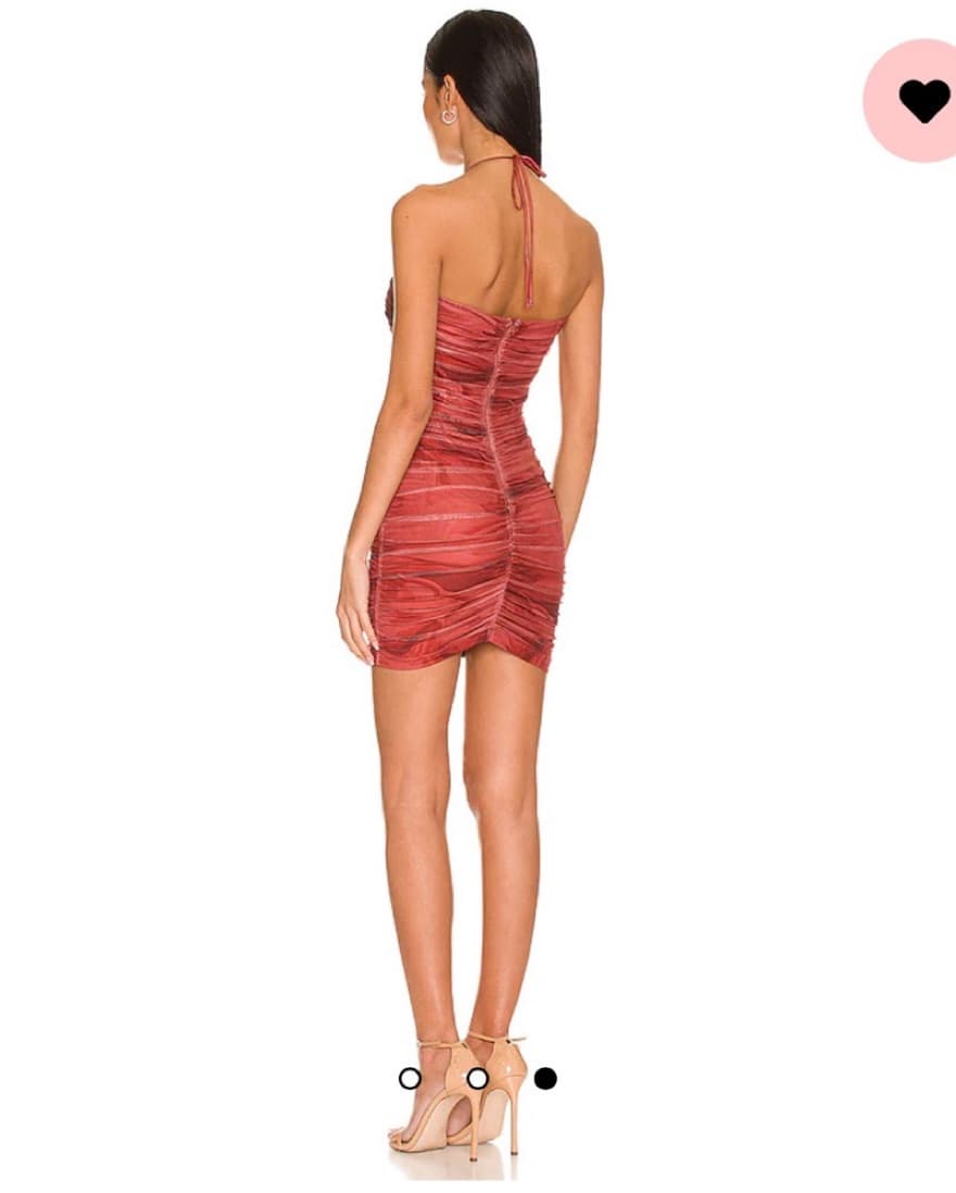 Superdown Red Ruched Mini Dress - Image 3