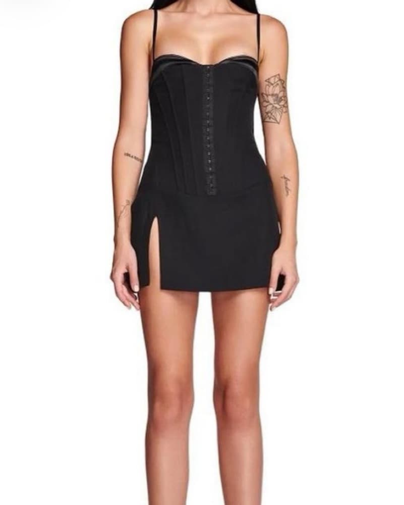 I.AM.GIA Friella Black Corset Dress - Image 1