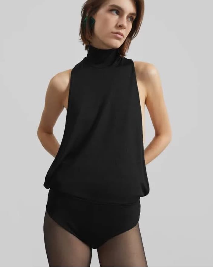 Frankie Shop Mixen Mock Bodysuit - Image 3