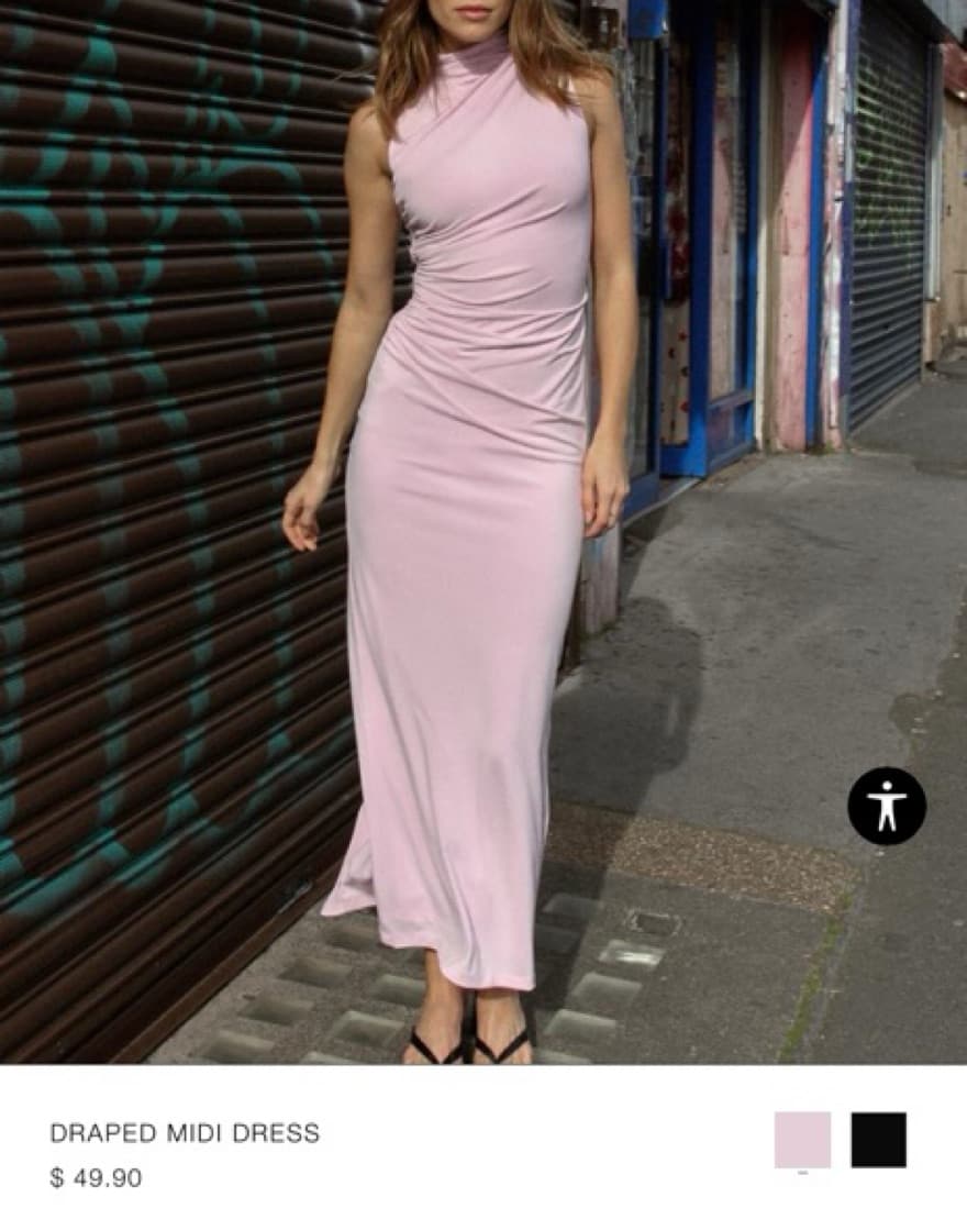 Zara Draped Midi Dress - Image 2