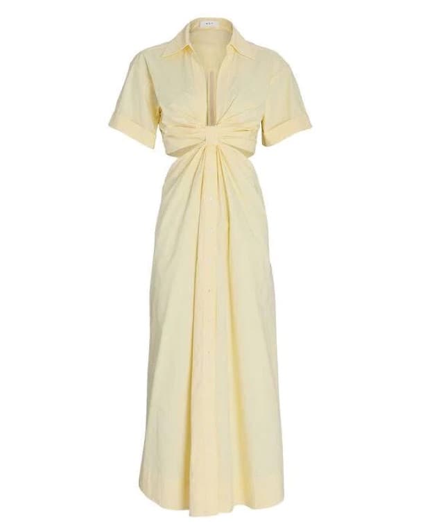 Cut Out Yellow ALC Shirt Dress - Image 2