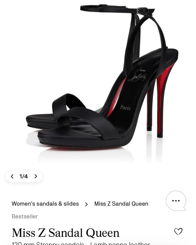 Christian Louboutin Miss Z Heels – Black - Image 1