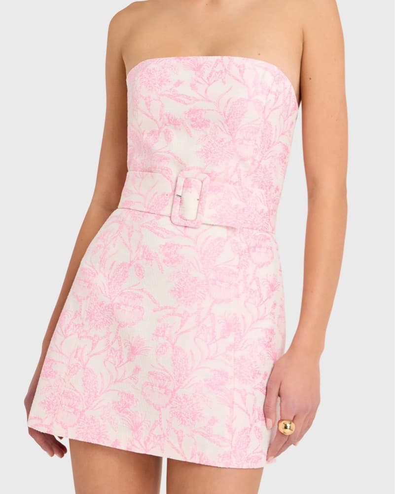 Amanda Uprichard Pink Strapeless Dress - Image 1