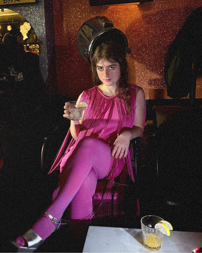 Anthropologie Pink Fringe Tassel Dress - Image 2