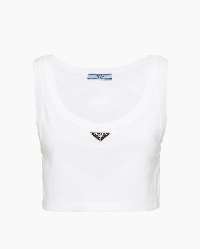 White Prada logo Tank  - Image 1