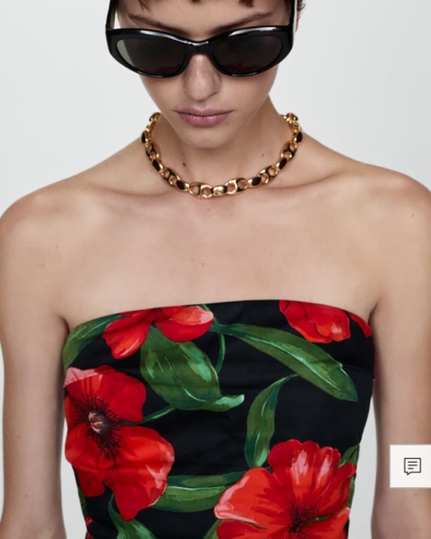STRAPLESS FLORAL MINI DRESS - Image 5