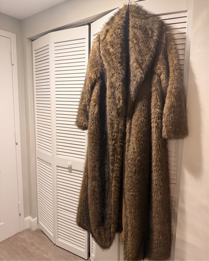 Fur Long Coat - Image 2