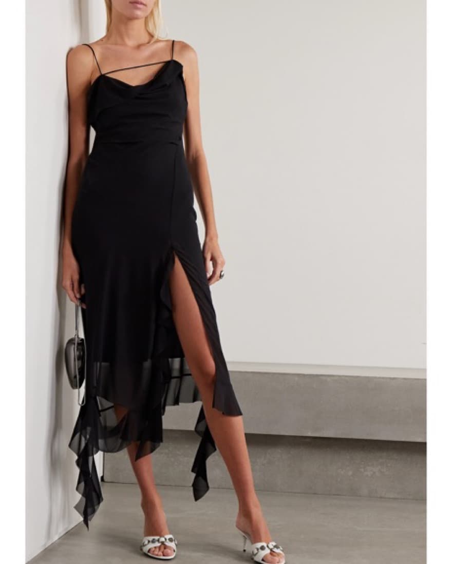 Acne Studios Black Ruffle Dress - Image 2