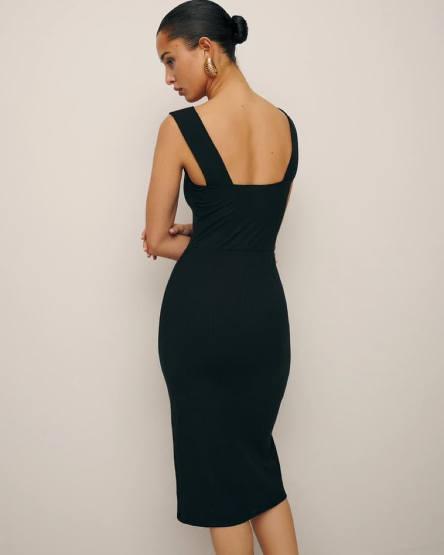 Reformation Black Cassi Knit Dress - Image 3
