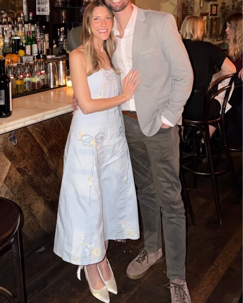 For Love & Lemons Blue Bow Dress - Image 1