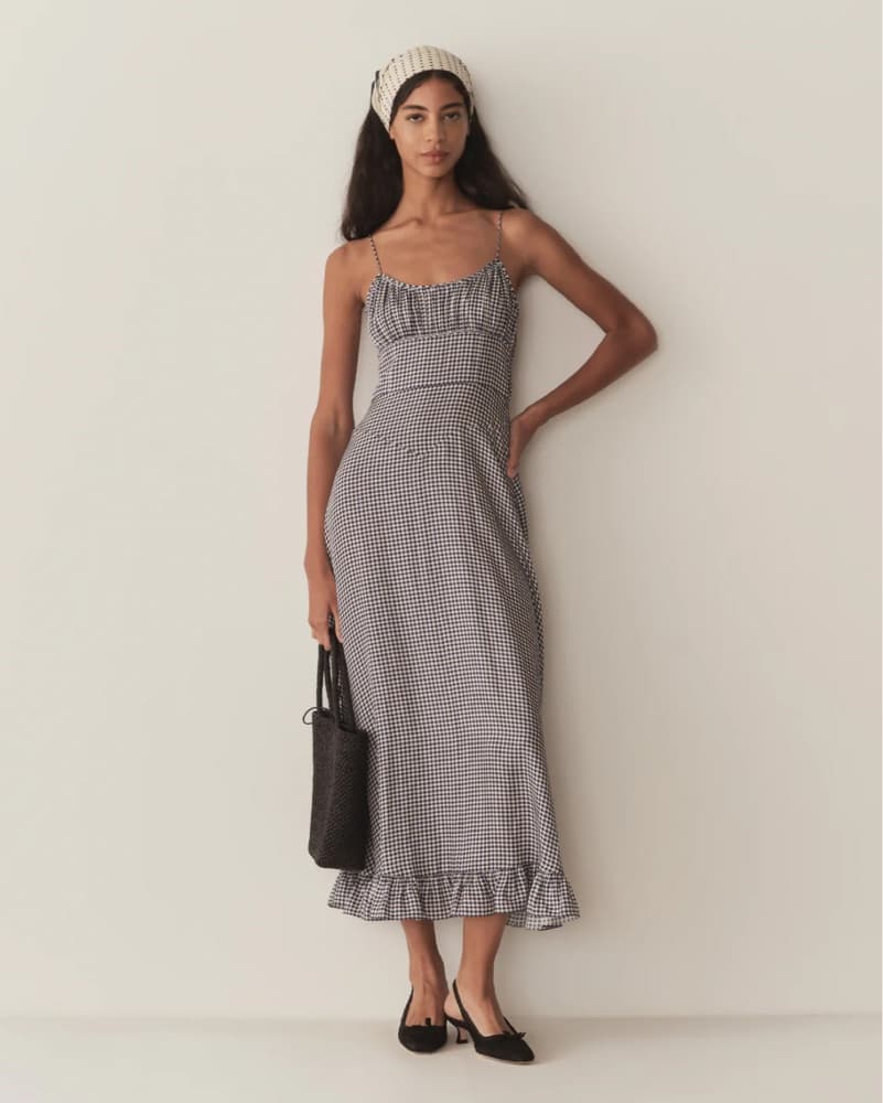 Doen Gingham Silk Dress  - Image 1