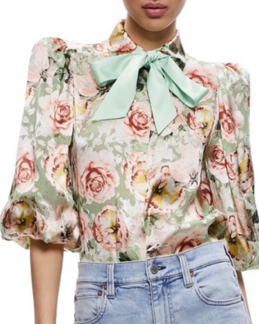 ALICE+OLIVIA Blouse with Bow Tie - Image 2