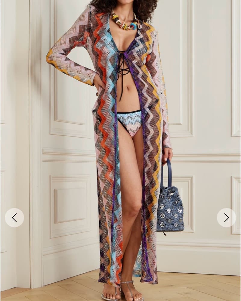 Missoni Tie Front Coverup - Image 1
