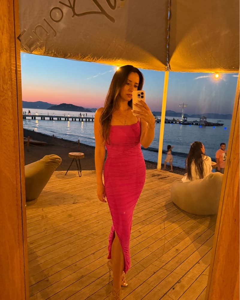 Pink Midi Dress - Image 1