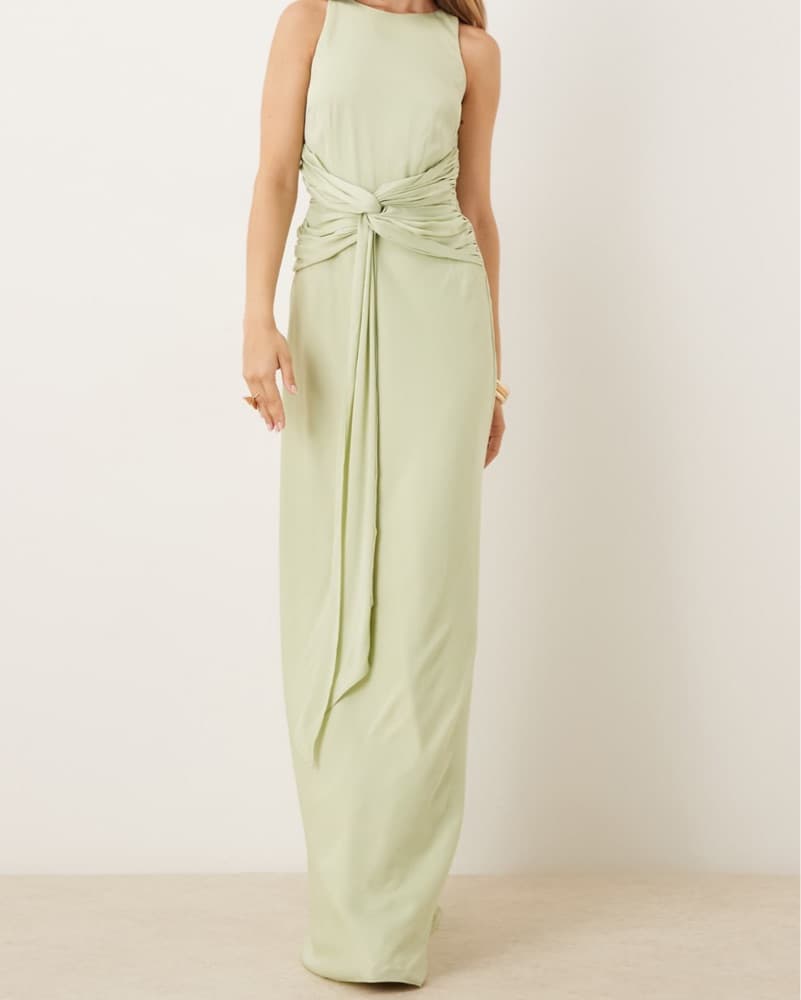 Elegant Mint Green Maxi Dress - Image 1