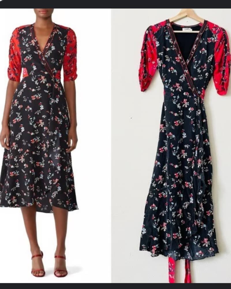 Tanya Taylor Silk Floral Midi Dress - Image 2