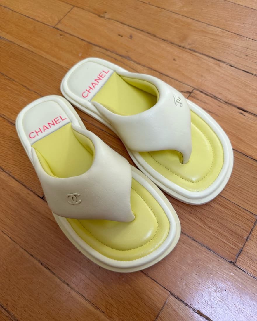 Chanel Lambskin Padded Mule Sandals - Image 5