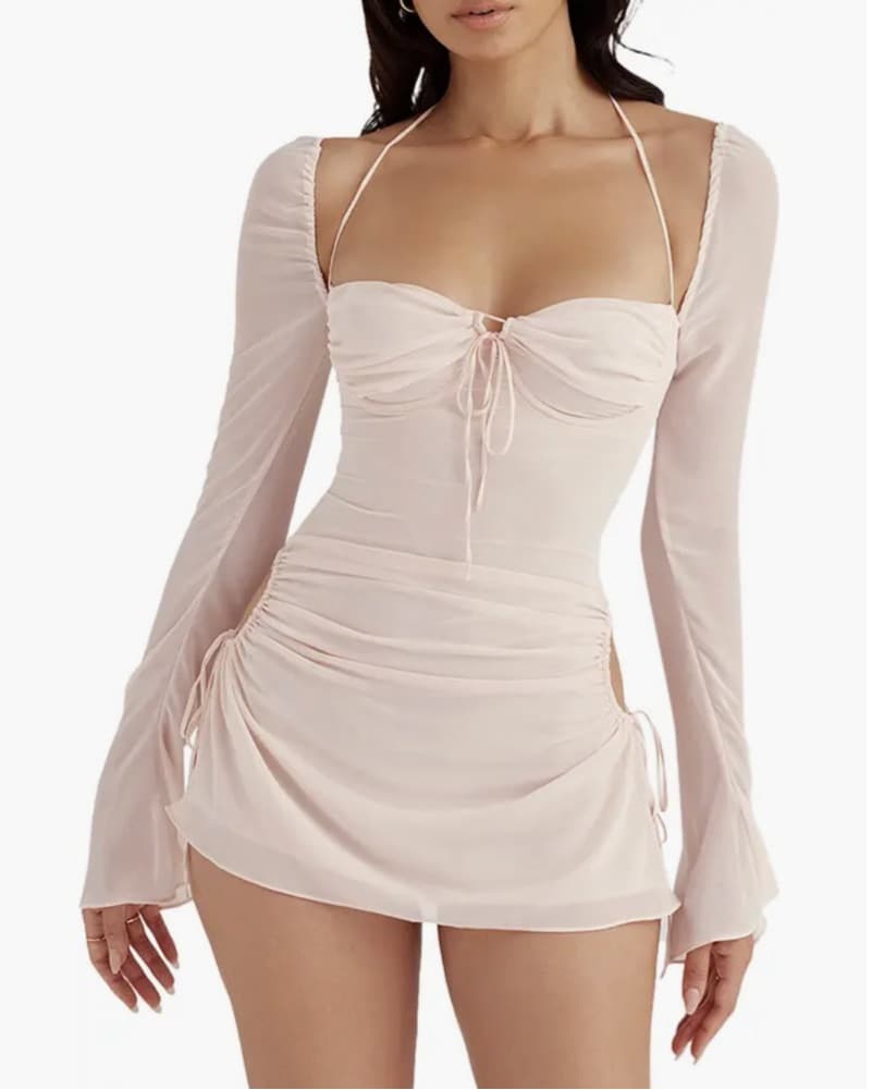 house of CB pink quartz Cutout Minidress - Image 2