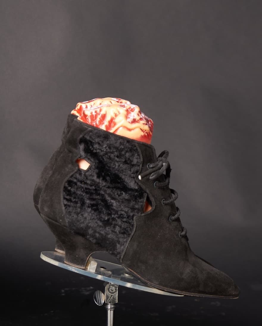 80s Maud Frizon Velvet Ankle Boots  - Image 1