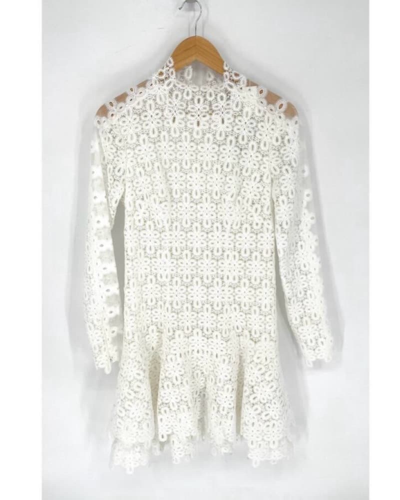 Jonathan Simkhai Joy White Guipure Dress - Image 3