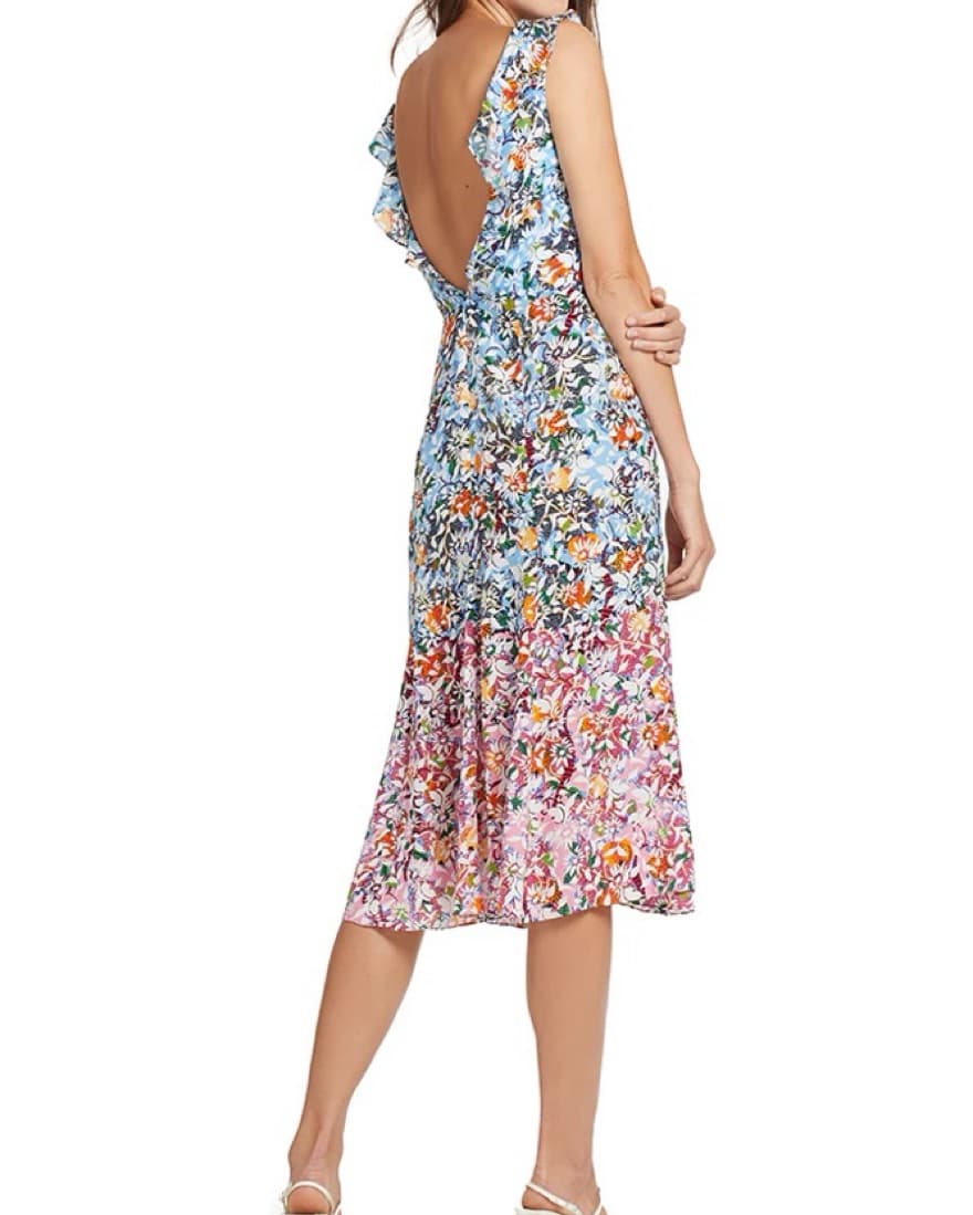 Saloni Holly Pink Margerite Midi Dress - Image 2