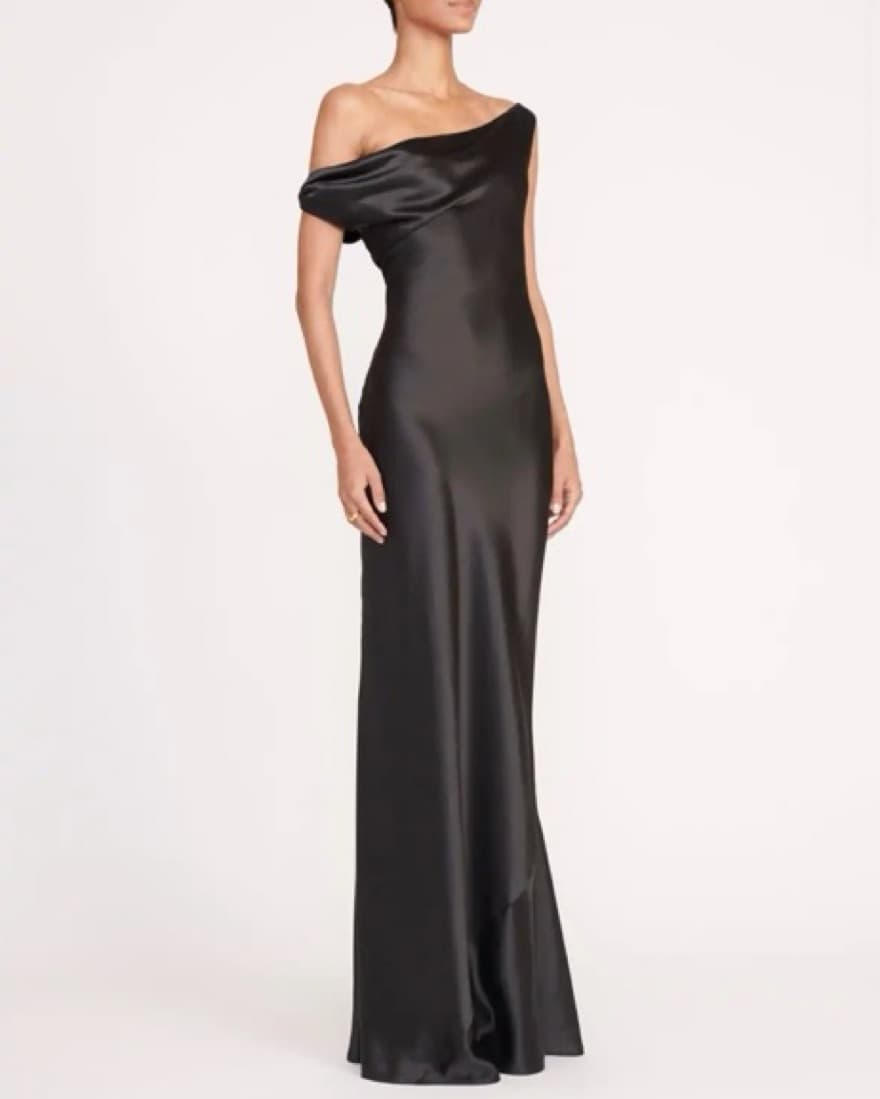 Staud Ashanti One-Shoulder Satin Gown - Image 2