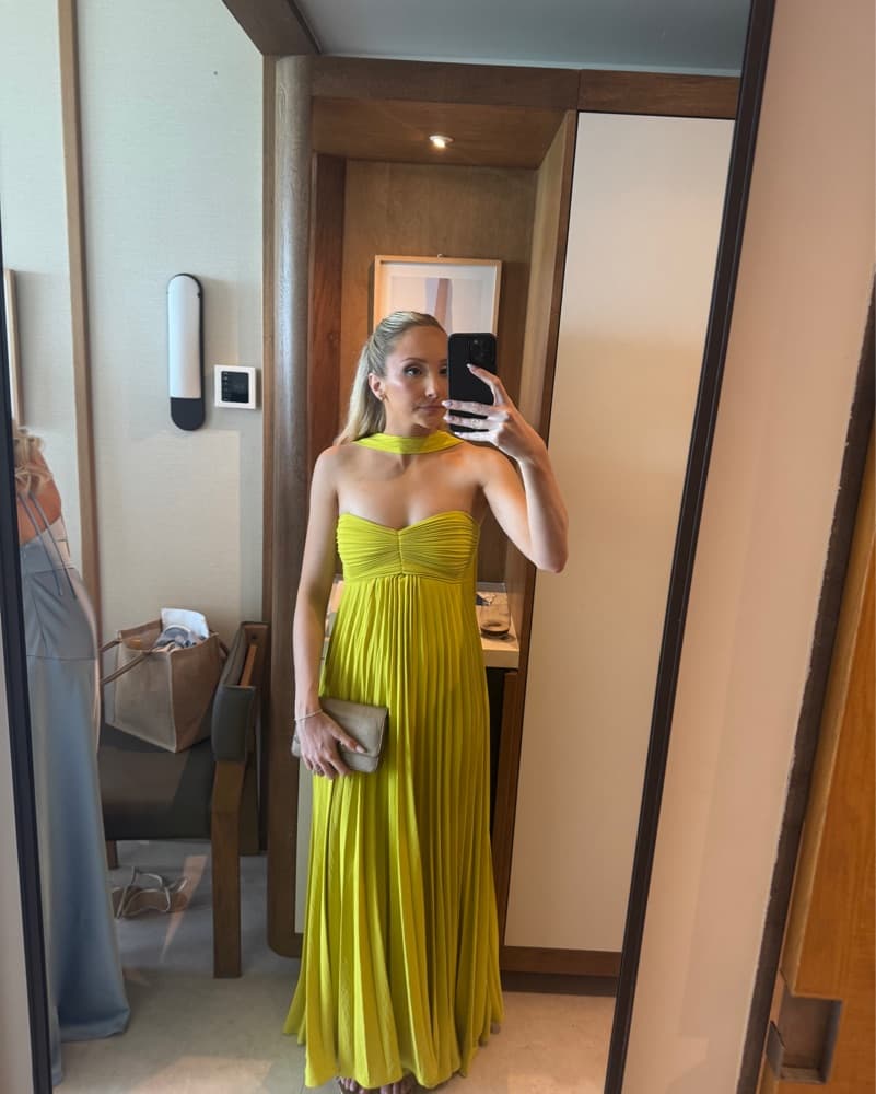 Dapheni Dress In chartreuse  - Image 3