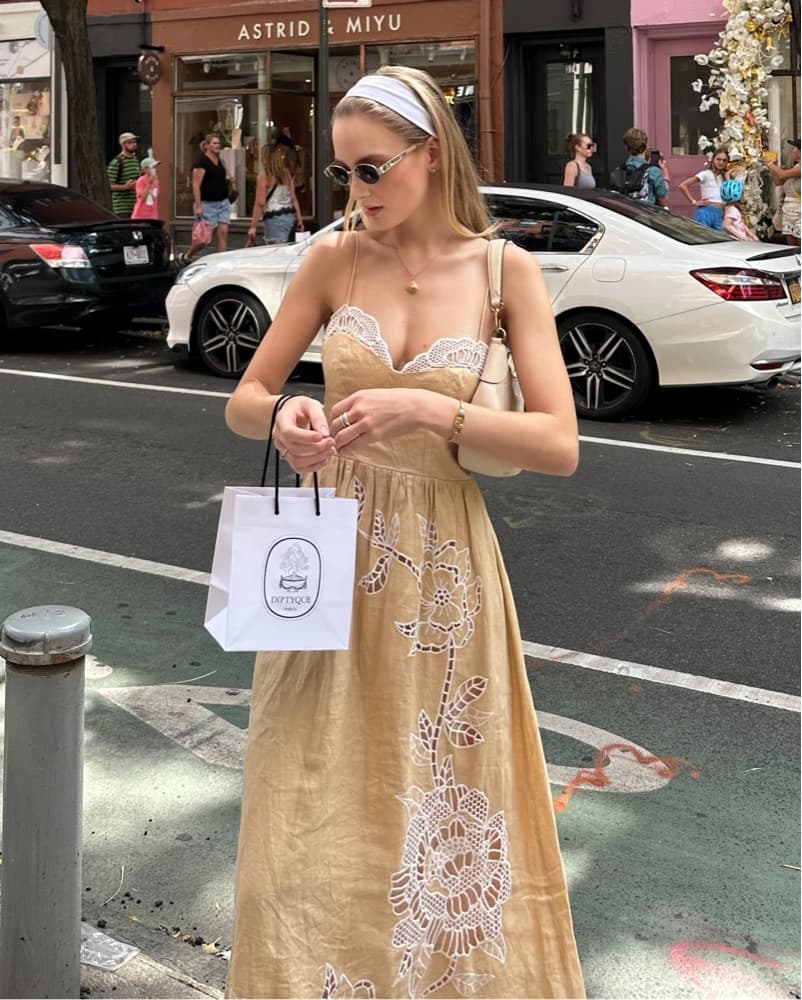 Farm Rio sand Midi Dress   - Image 1