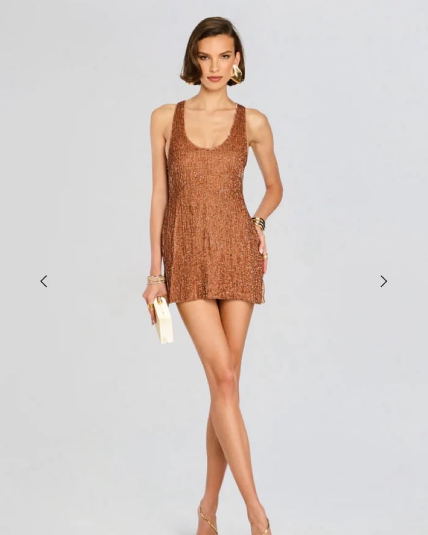 Sequin Retrofete Mini Dress - Image 2