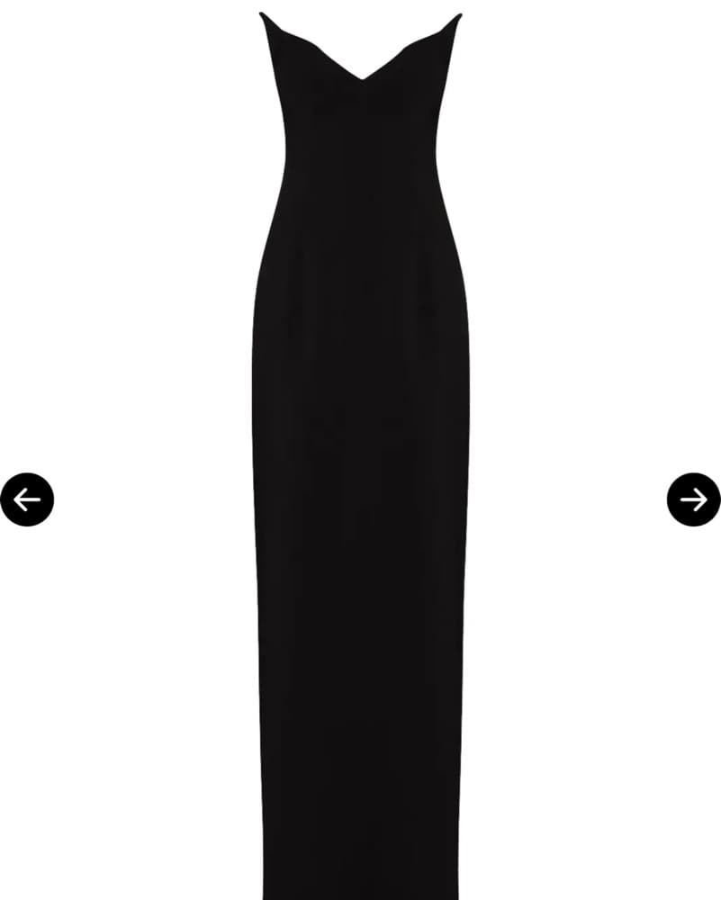 monot black vneck gown - Image 1