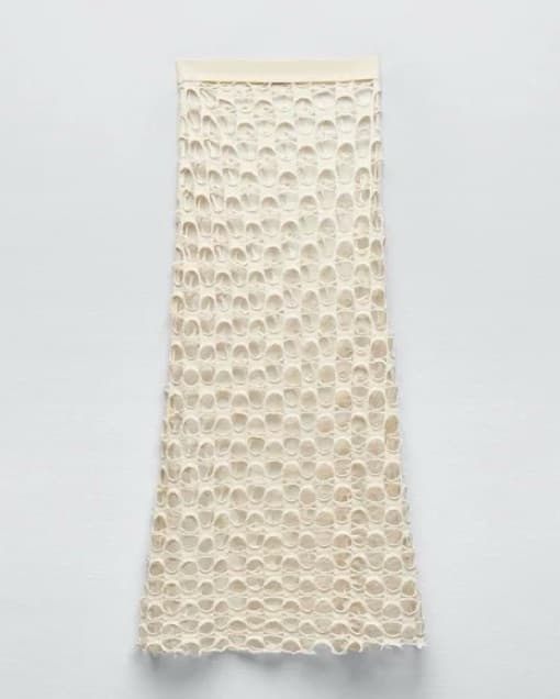 Zara Open Stitch Maxi Skirt - Image 3