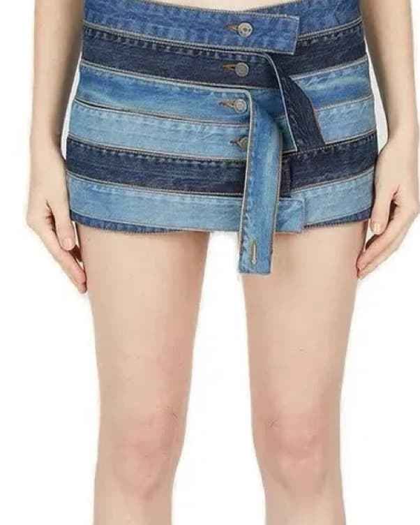 GUESS Paneled Denim Mini Skirt - Image 2