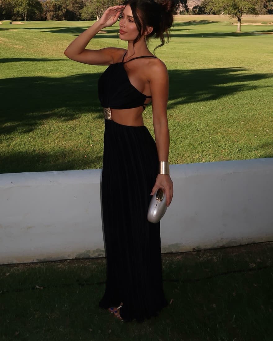Cult Gaia Black And Gold Formal Gown - Image 2