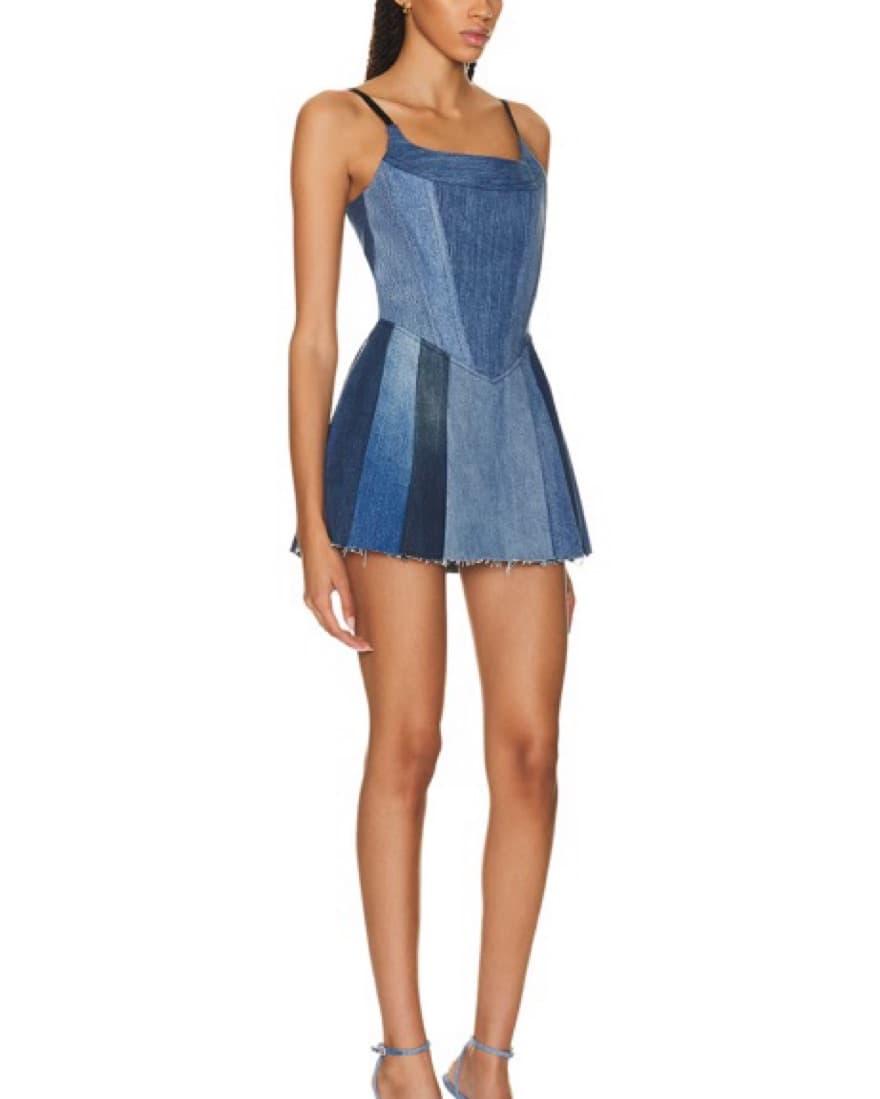 EB Denim Mini Blue Jean Dress  - Image 2