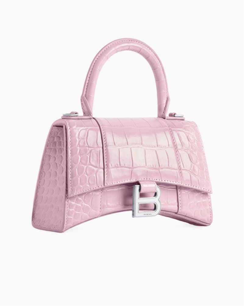 XS Pink Crocodile Embossed Bag - Image 2