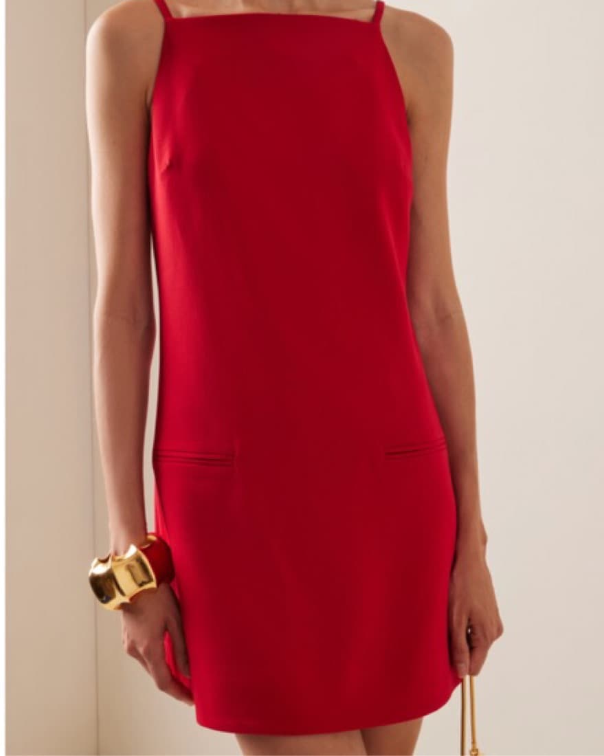 Staud Mini Crepe Dress - Image 3
