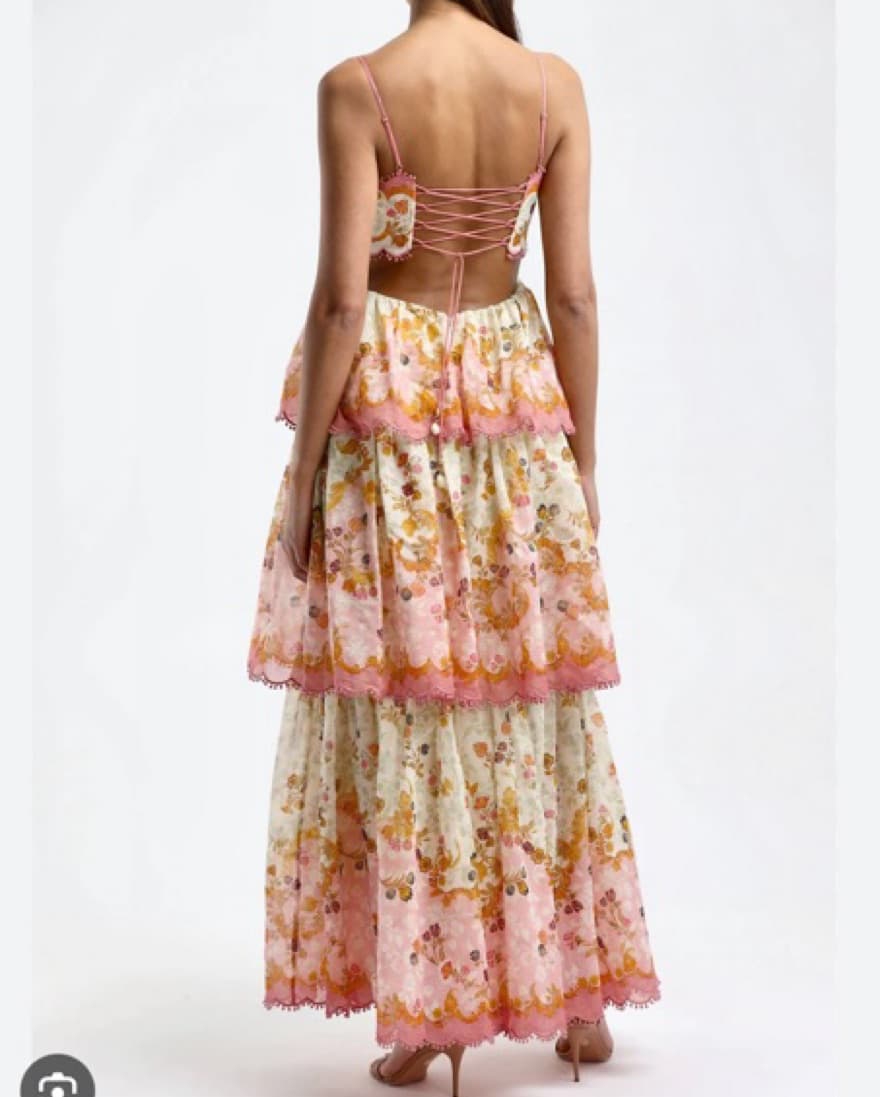 Zimmermann Laurel Frill Midi Dress - Image 1