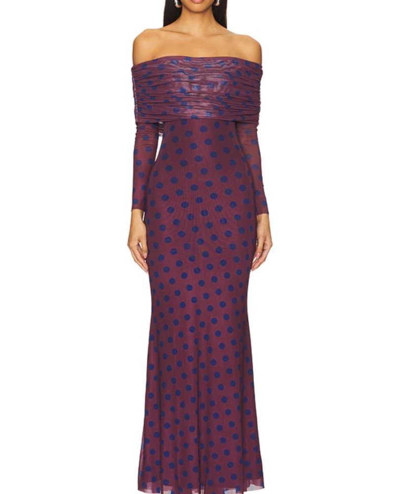 Revolve Polka dot formal thelma dress - Image 1