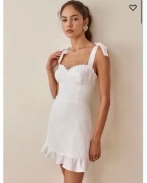 Reformation White Chrsitine Dress - Image 5