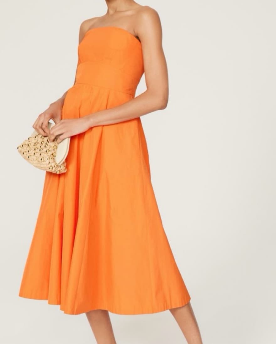 Strapless Orange Kate Spade Dress - Image 1