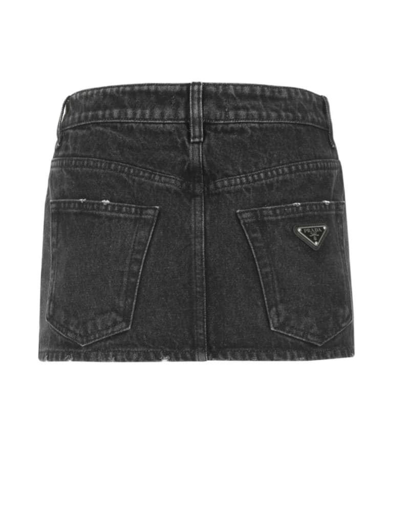 Prada Mini Denim Skirt - Image 1