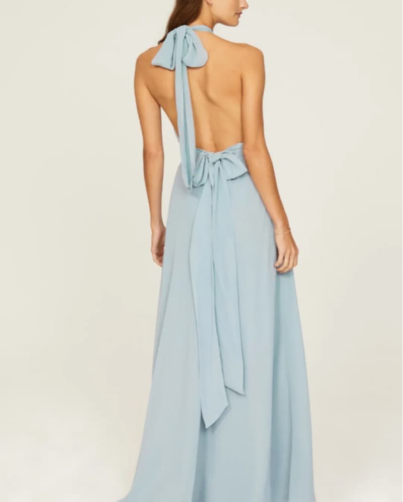 Petite Blue Reformation Andee Dress - Image 3