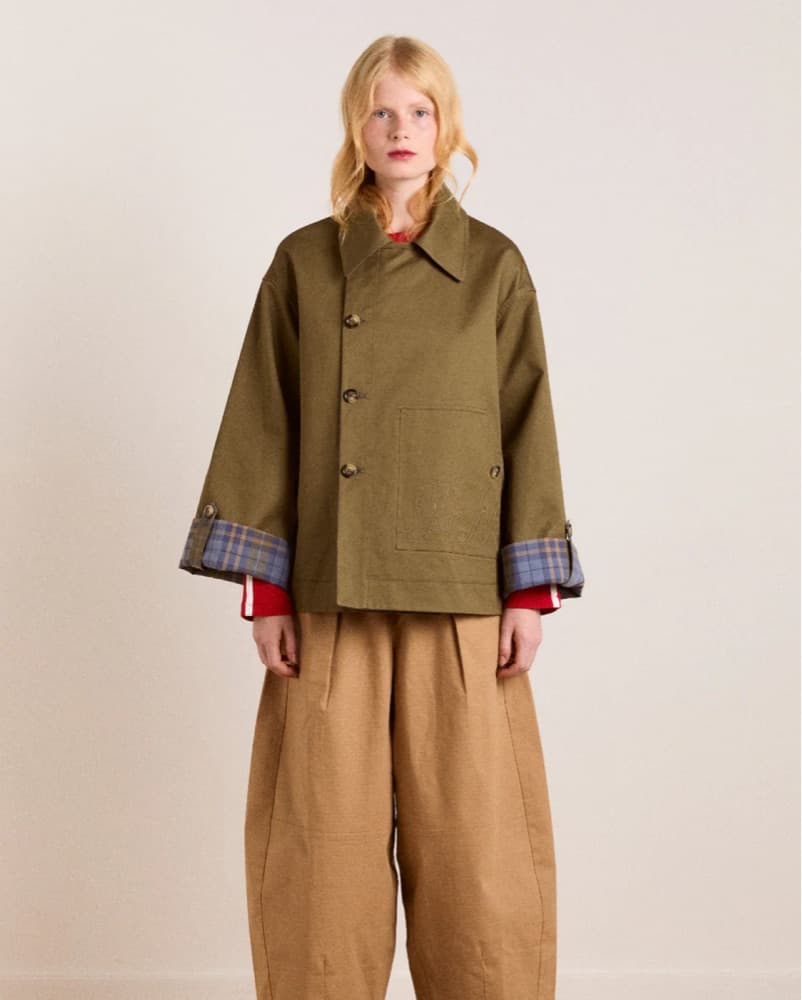 Plaid & Green Damson Madder Jerry Coat - Image 5