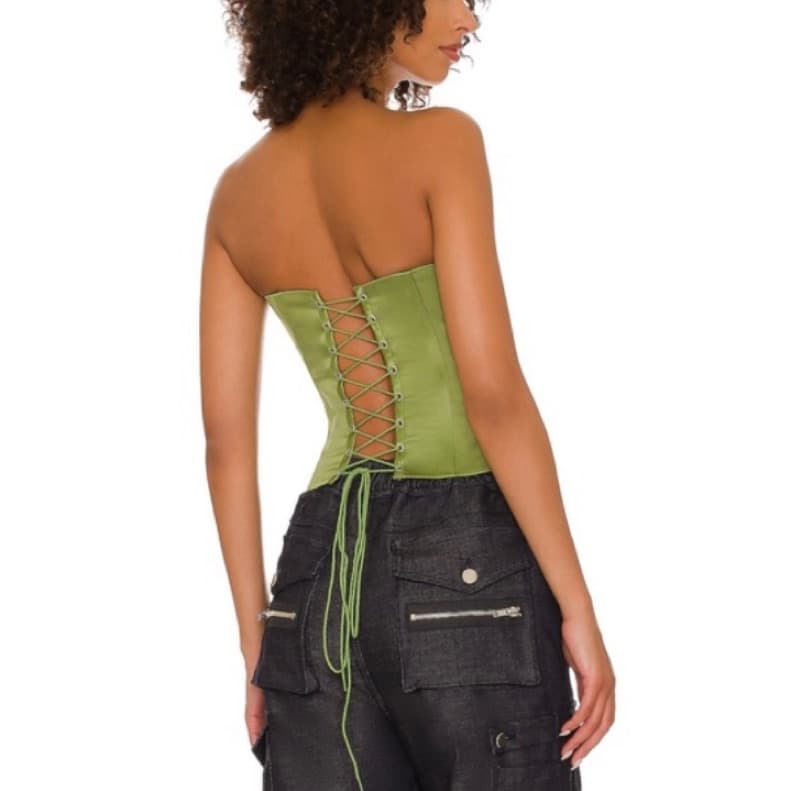 Guizio Strapless Satin Corset  - Image 2