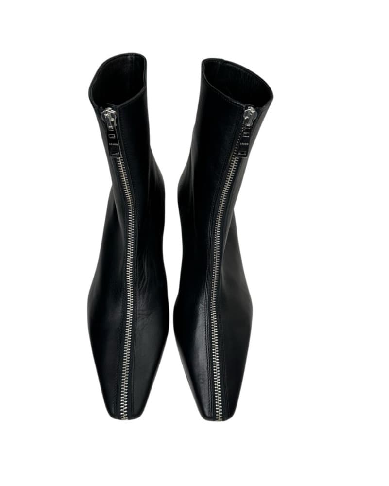 Staud Zip Front Kitten Heel Ankle Boots - Image 2
